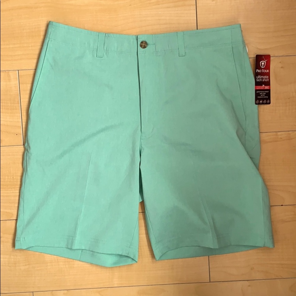 Mint green pro tour golf shorts new with tags